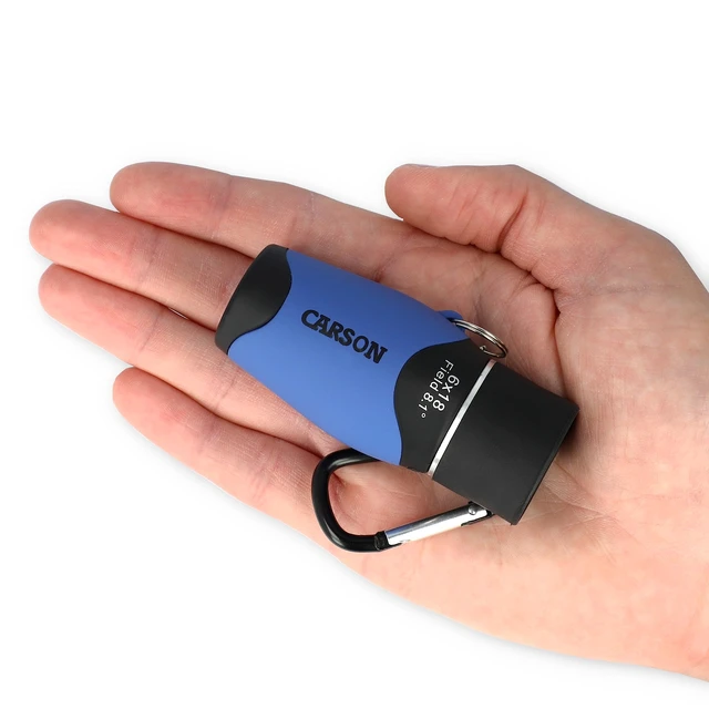 Alt view image 3 of 5 - MiniMight 6x18mm Pocket Monocular with Carabiner Clip, Blue (MM-618CB)