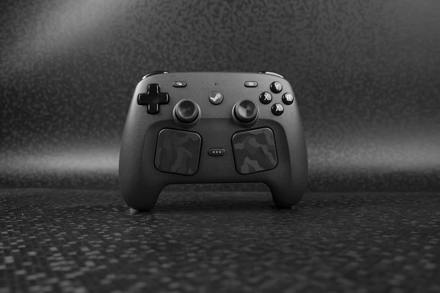 Alt view image 3 of 5 - Steam Controller Skin, - Textured Trackpad Protector (Ghost Black Camo)