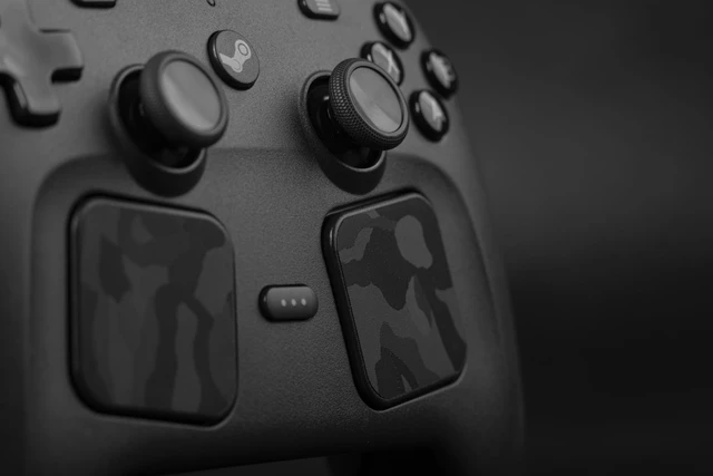 Alt view image 2 of 5 - Steam Controller Skin, - Textured Trackpad Protector (Ghost Black Camo)