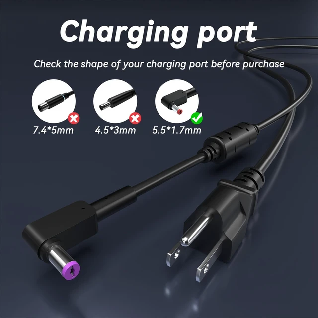 Alt view image 3 of 7 - 2026 135W 5.5 * 1.7mm Laptop Charger Compatible with Acer Nitro 5 Fit for Acer Nitro 5 Gaming Laptop AN515-58 AN515-44 AN515-54 AN515-55 Nitro V 15 V 16S V 17 AI ANV15 15.6" RTX3050 RTX3060