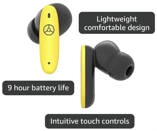 Alt view image 3 of 7 - Team8 E Golf Earbuds - Bluetooth Golf Rangefinder Wireless Earphones with Hazard Alerts - Front/Middle/Back Green Distances - Touch Controls Golf Ball Tracker with Call Support - Yellow