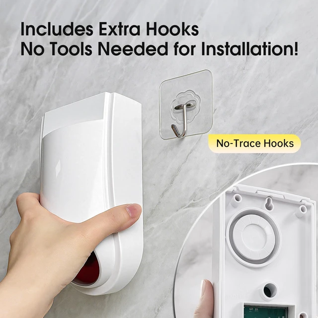 Alt view image 7 of 7 - Panic Button Alarm Wireless Emergency Call System for Elderly & Disabled, Battery Powered, 130dB Adjustable Volume, 350ft Range for Bathroom, Home, Warehouse & More (1 Siren+1 Buttons)