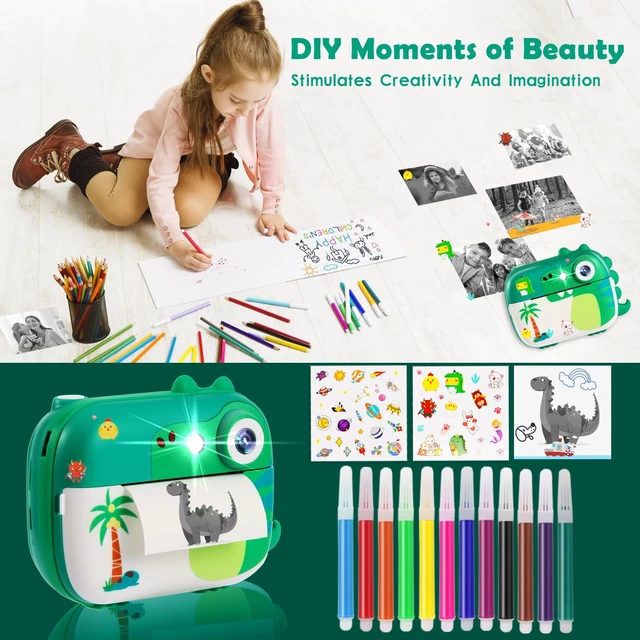 Alt view image 4 of 7 - Kids Instant Print Digital Camera for Toddlers,2.4 Inch IPS Screen+1080P