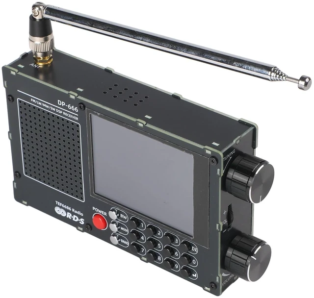 Alt view image 5 of 7 - DP-666 TEF6686 for Full Band Radio, for FM AM Shortwave Radio RDS, 2.8 Inch Resistive Touch LCD Color Screen, Portable High Sensitivity Travel Radio(Black)