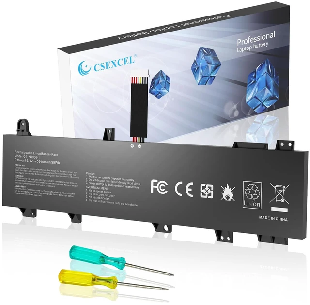 Main image of C41N1906-1 4ICP5/63/133 Laptop Battery Replacement for ASUS TUF Gaming A17 FX706 FX706IU FX766IU FA706 FA706IU F15 FX506 FX506H FX506L FA506 FA50IV FA566IV Series (Long Cable) 15.4V 90Wh