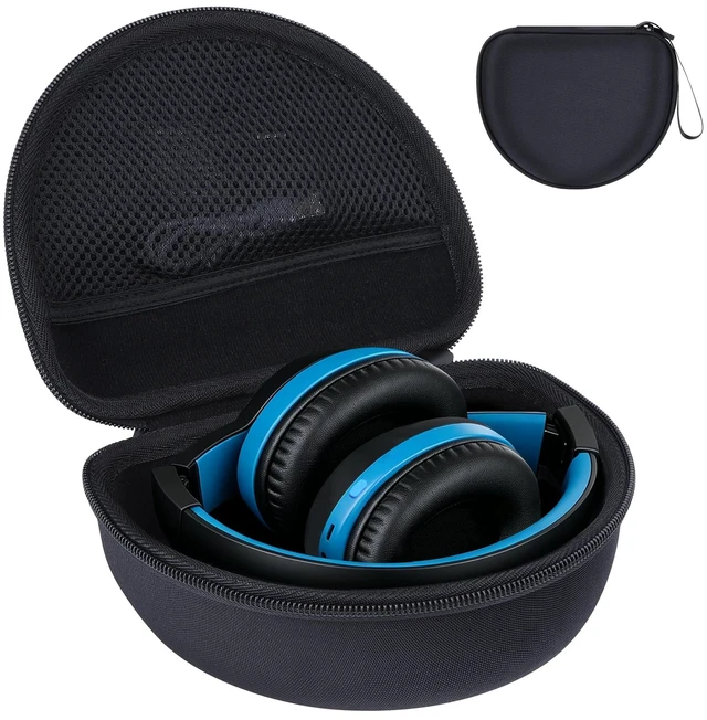 Main image of Case for iClever BTH12/HS19/BTH26 Kids Headphones, Black Protective Carrying Bag Hard Shell Shockproof, Portable Headphone Storage with Mesh Bag Lightweight Boys &Girls