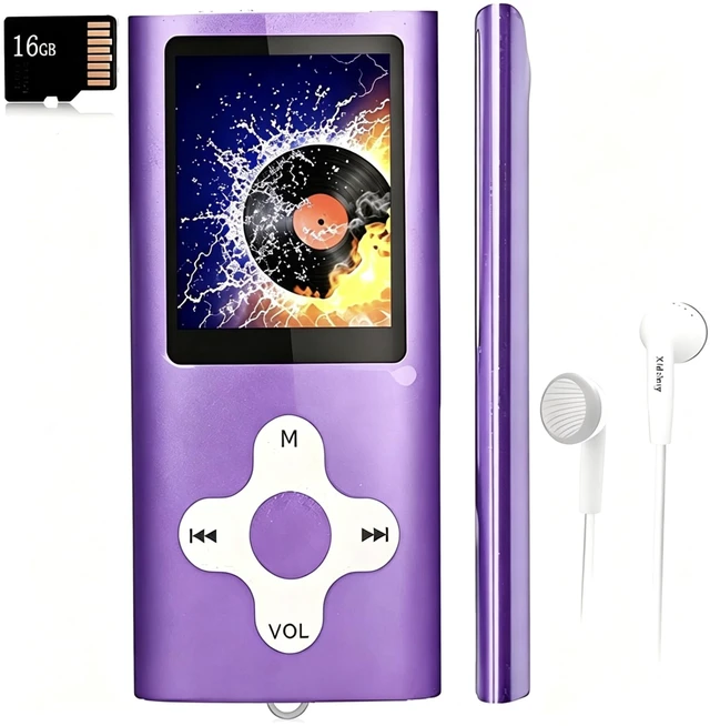Main image of MP3 Player/Music Player with a 16 GB Micro SD Card Portable Digital Music Player/Video/Voice Record/FM Radio/E-Book Reader,Ultra Slim 1.8''Screen