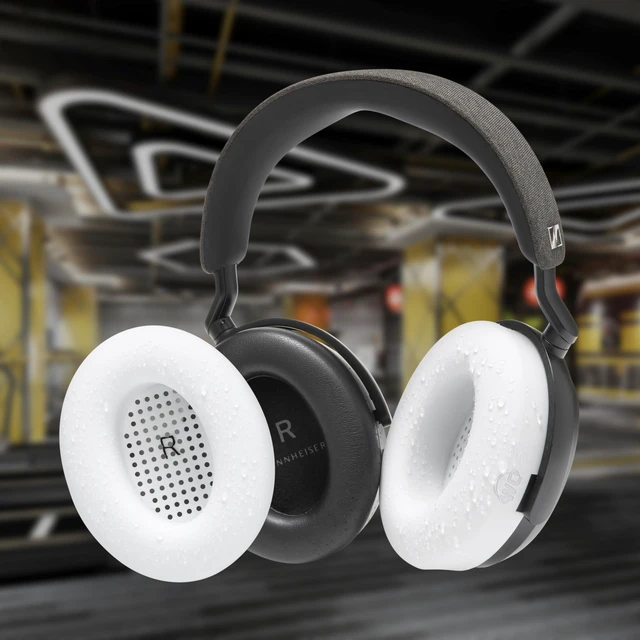 Alt view image 4 of 7 - SweatZ Momentum 4 & 5 - Patented Covers for Sennheiser Momentum Wireless Made by Wicked Cushions Made with Premium Silicone, Sweatproof & Easily Washable White