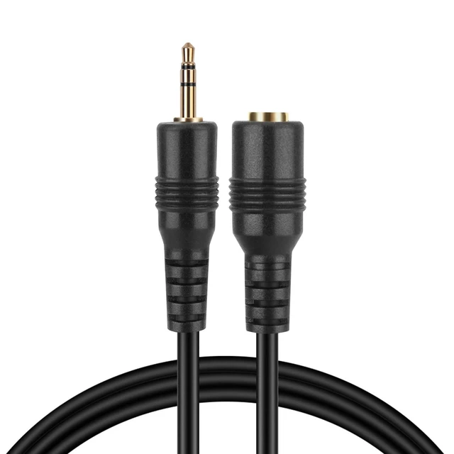 Alt view image 6 of 6 - 2.5mm Extension Cable, Male to Female TRS Stereo Audio Cord, 15FT Trs Aux Jack Extender with Gold-Plated Connectors and Black Pvc Jacket for Headsets, Microphones, Phones and Audio Devices