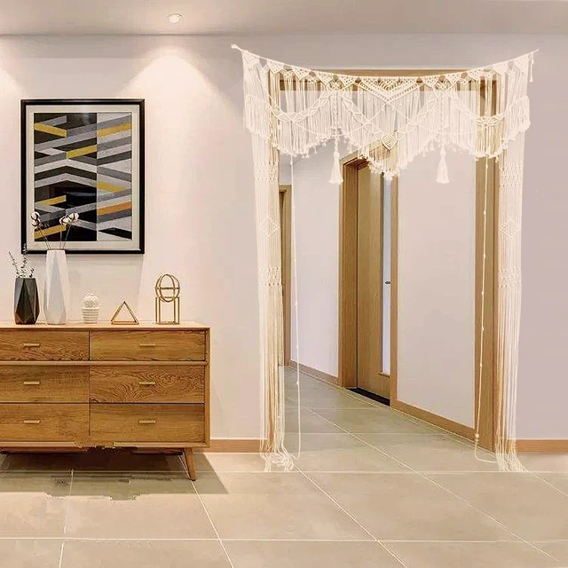 Alt view image 3 of 7 - Large Macrame Wall Hanging Boho Wedding decor For Arbor/Arch Doorway Curtain Photo Backdrop Bohemian Home Geometric Art Decor Beautiful Room Decoration -55" W x 78" L