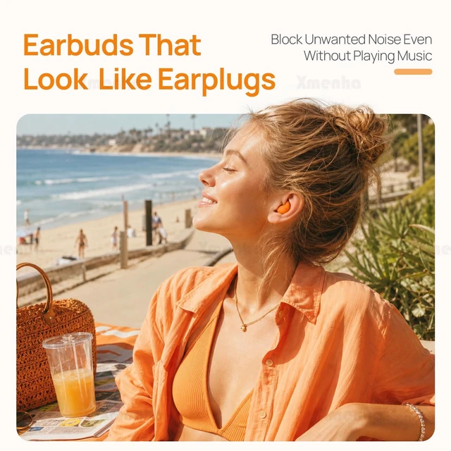 Alt view image 6 of 7 - ANC Noise Cancelling Sleep Earbuds Headphones for Side Sleepers Sleep Ear Buds Plugs for Sleeping Small Ears Invisible Flat Mini Tiny Earbuds Wireless Bluetooth White Noise Canceling Earbud