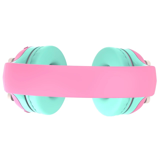 Alt view image 6 of 6 - CB-7S Kids Wireless Headphones,with Safe Volume Control 74/85/95dB,LED Glow Lights,50H Playtime,Bluetooth V5.3,Built-in Mic, TF Card Slot,for Travel/School/Phone/Laptop (Pink&Green)