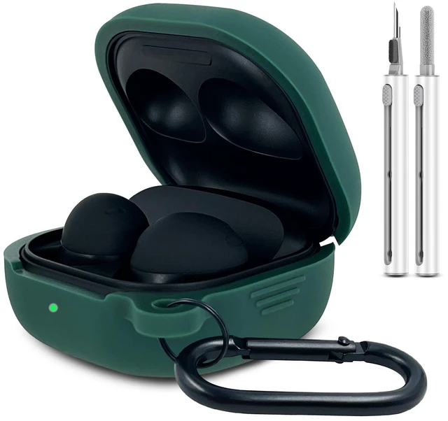 Main image of Silicone Case for Samsung Galaxy Buds FE, 2 Pro, 2, Pro, Live with Cleaner Kit (Midnight Green)