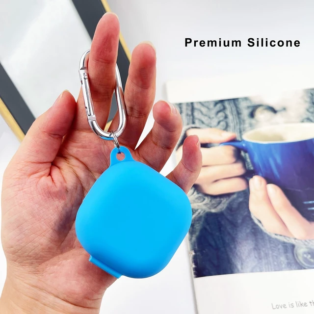 Alt view image 6 of 7 - Silicone Case for Samsung Galaxy Buds FE, 2 Pro, 2, Pro, Live with Cleaner Kit (Sky Blue)