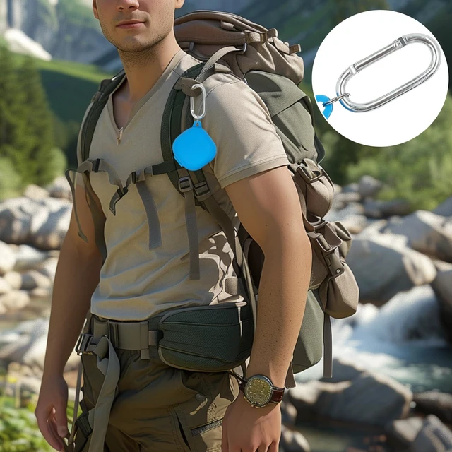 Alt view image 7 of 7 - Silicone Case for Samsung Galaxy Buds FE, 2 Pro, 2, Pro, Live with Cleaner Kit (Sky Blue)