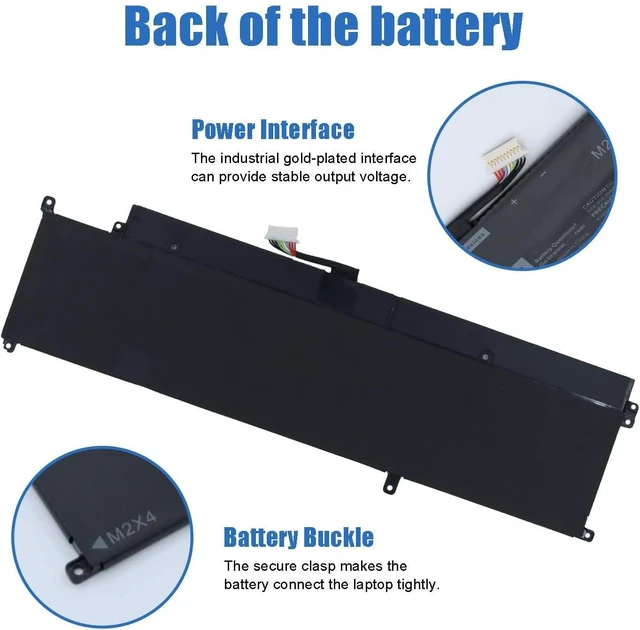 Alt view image 5 of 7 - XCNR3 Laptop Battery Replacement for Dell Latitude 13 7370 Ultrabook Series 0XCNR3 WY7CG WV7CG MH25J 0WV7CG 7.6V 34Wh/4250mAh 4-Cell