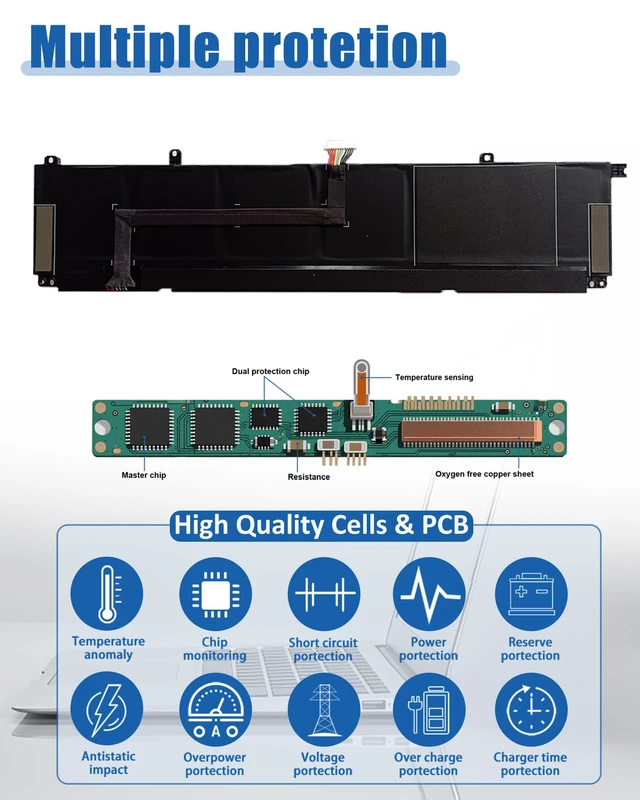 Alt view image 5 of 6 - WK04XL M39179-005 Battery for HP Victus 16-b/16-c/16-d/16-e Series for HP Victus 16-D0013DX/16-D0001UR/16-D1113TX/16-E0005UA/16-E0029UR - 15.4V 4-Cell 70.07Wh