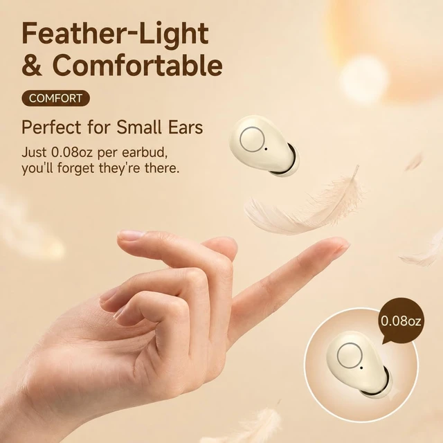 Alt view image 4 of 7 - Invisible Mini Sleep Earbuds, Tiny Wireless Bluetooth Earphones Small Ear Canals,Low Profile Discreet Hidden In-Ear Headphones with Noise Blocking, for Side Sleepers Work Travel