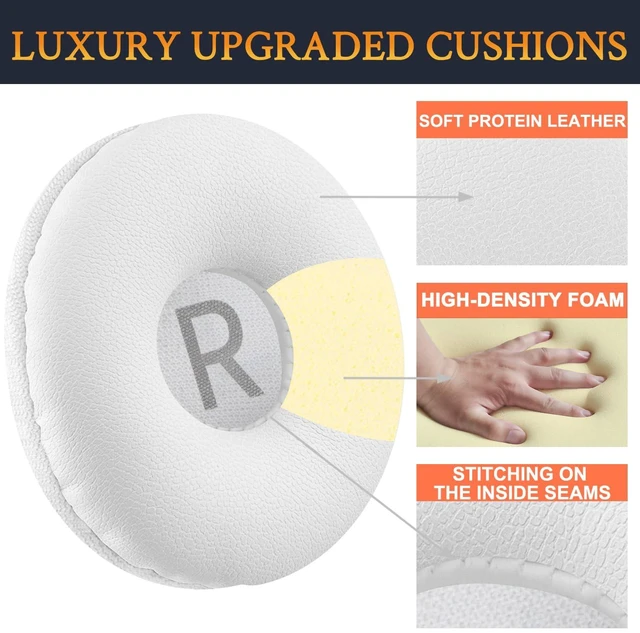Alt view image 3 of 4 - Earpads for Logitech H390/H391/H600/H609/H760 - Off White