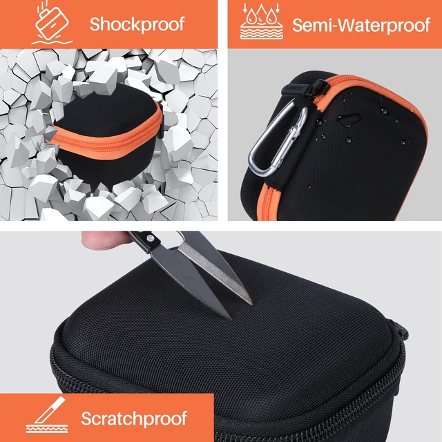 Alt view image 7 of 7 - Storage Case Compatible with Bushnell Golf Phantom 3 2 Slope/Izzo Swami KISS 2.0 Handheld Golf GPS Ragnefinder (Orange Case)