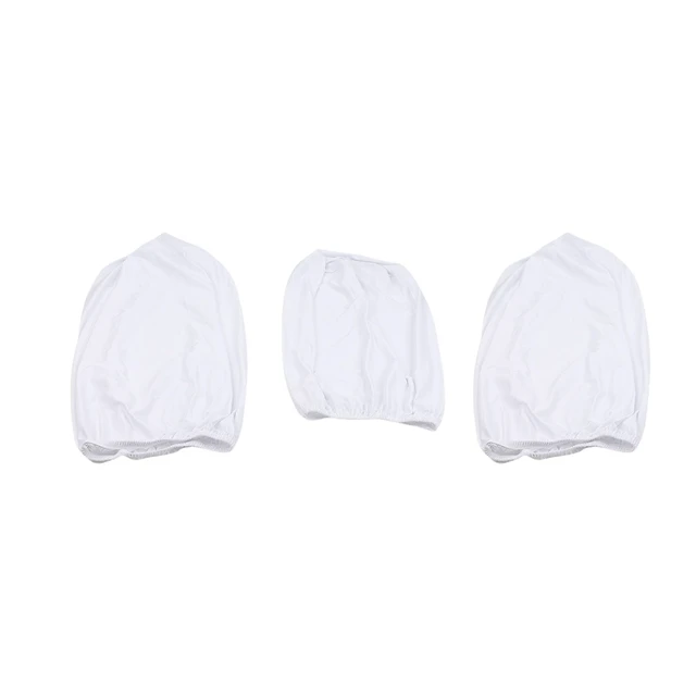 Alt view image 3 of 7 - Cylinder Pedestal Covers, Set of 3 (L+XL+XXLL), White, Only Cloth Spandex Display Cylinder Covers, Plinth Pillar Cover for Birthday Party Wedding Baby Shower Dessert Tables Decor