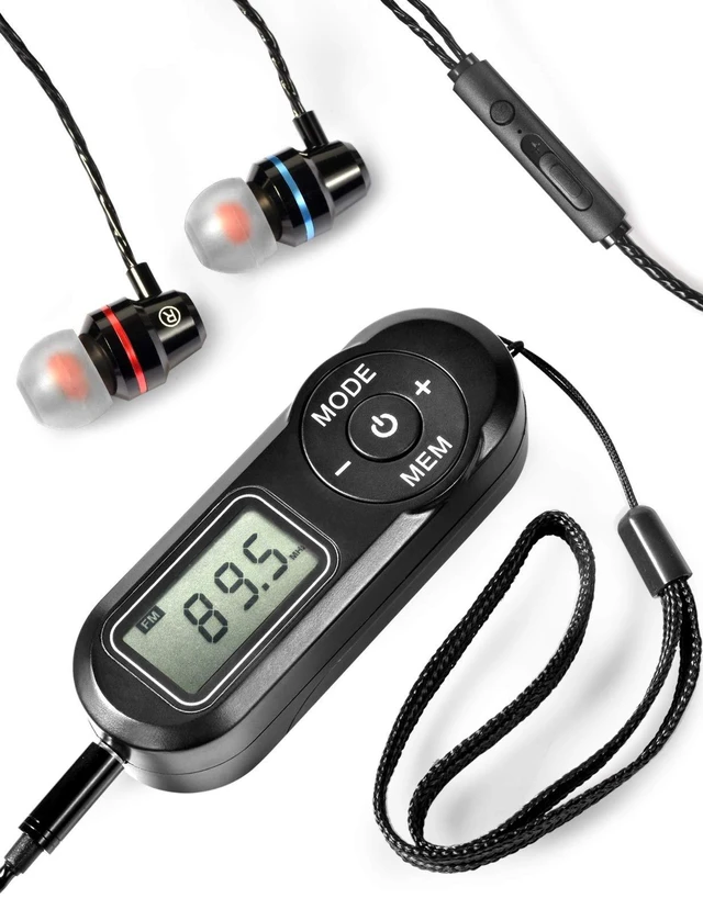Main image of Portable Radio, FM Digital Tuner with Best Reception, Pocket Transistor Receiver with Stereo Sound, Battery Operated Walkmen with Scan and Preset Black