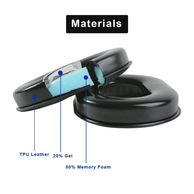 Alt view image 3 of 7 - Gel Ear Seals Ear Pads for David Clark Silicone Ear Cushions Replacement Earpads Ear Cup for David Clark H10-60 H10-20 H10-13.4 H10-76 H10-30 H10-13S Aviation Headsets