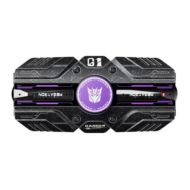 Alt view image 2 of 7 - Megatron TF-T80 Bluetooth Wireless Earbuds Noise Cancelling in-Ear Cool HiFi Calling Dual Modes Sports Long Endurance Earphones with Fingertip Fidget Spinner (Black - Megatron)
