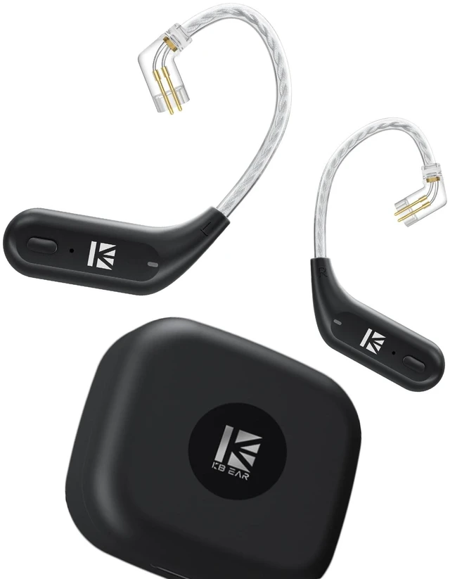 Main image of KBEAR BT15 PRO Bluetooth Headphone Adapter, IEM Wireless Adapter, Upgraded Bluetooth 5.4 Adapter, in Ear Monitors IEM Cable for KZ ZSN PROX/ZS12 PRO/ZS10 PRO/ZAR/ZAS/CCA CRA/KBEAR KS1 (C Pins, Dark)