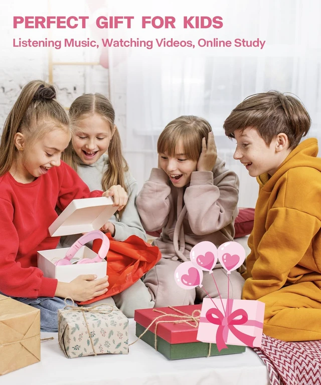 Alt view image 7 of 7 - Kids Bluetooth Headphones, Over Ear Children's Wireless Bluetooth 5.3 Headsets, Built-in Mic, Comfortable Wear & HD Sound, Kids Headphones for Boys Girls School Travel iPad Tablet (Pink)
