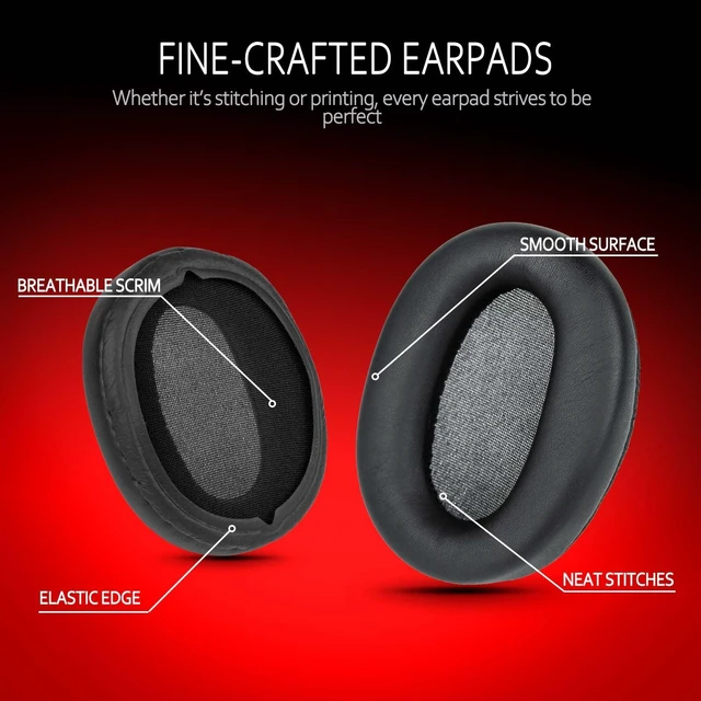 Alt view image 2 of 6 - Replacement Ear Pads Compatible with WH-CH720N and Sony CH720N, Soft Memory Foam Headphone Earpads for Sony WHCH720/WHCH720N Wireless Headphones Protein Leather Cushions Black
