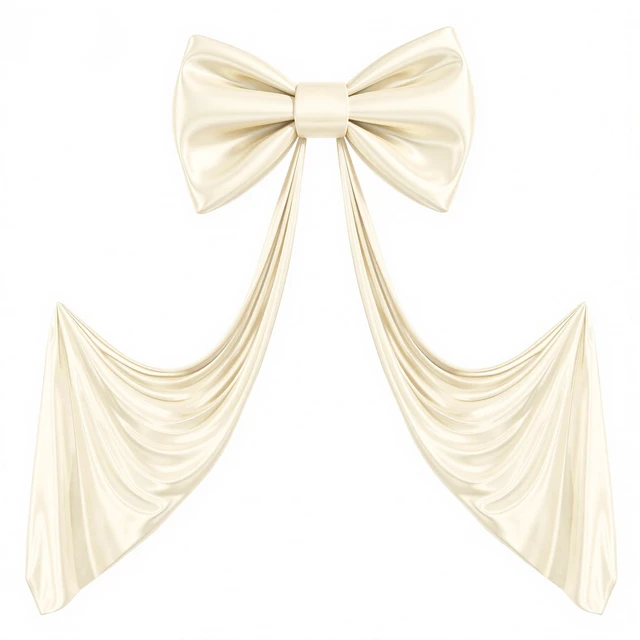 Main image of Giant Bow for Backdrop Big Beige Bow 48x24x120 Inch Large Satin Ribbon Bow Wall Decor for Wedding Birthday Baby Shower Party Photo Booth, Washable Reusable Fabric Bow for Nursery Bedroom Door Hanging