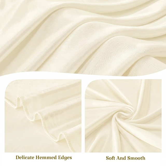 Alt view image 4 of 7 - Giant Bow for Backdrop Big Beige Bow 48x24x120 Inch Large Satin Ribbon Bow Wall Decor for Wedding Birthday Baby Shower Party Photo Booth, Washable Reusable Fabric Bow for Nursery Bedroom Door Hanging