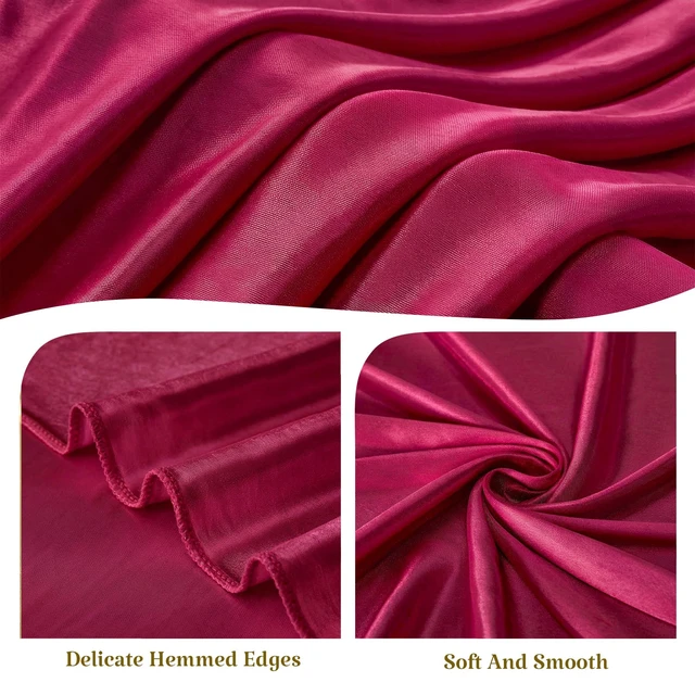 Alt view image 4 of 7 - Big Burgundy Bow for Backdrop 48x24x120 Inch Large Satin Ribbon Bow Wall Decor for Wedding Birthday Baby Shower Party Photo Booth, Washable Reusable Fabric Bow for Nursery Bedroom Door Hanging