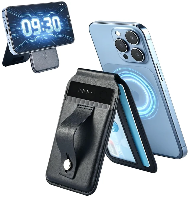 Main image of Magnetic Case for Plaud Note/Plaud Note Pro, All-in-One Carry Adjustable Stand, Secure Finger Loop, Card Holder, Faux Leather Protective Cover
