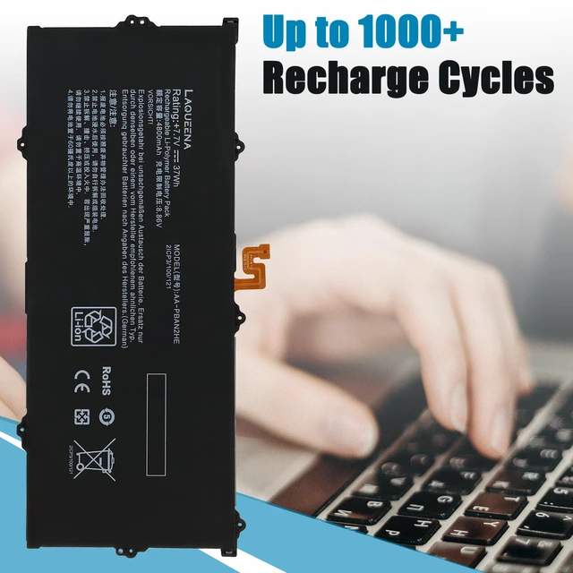 Alt view image 6 of 7 - AA-PBAN2HE Laptop Battery Compatible with Samsung Galaxy Book Go 340XDA NP340XLA XE340XDA-KA3US-RB XE340XDA-KA1US XE340XDA-KA3 XE340xda-ka1it Series BA43-00399A 2-Cell 7.7V 37Wh