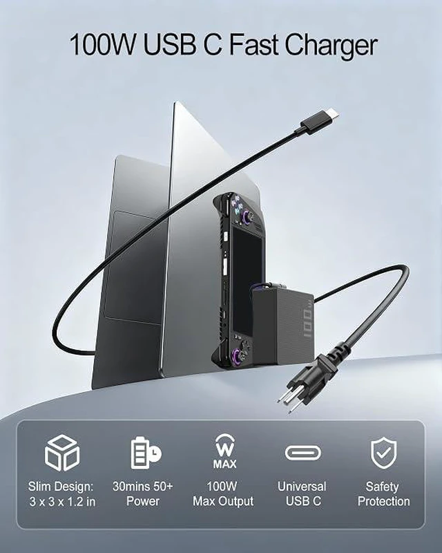 Alt view image 2 of 7 - 100W USB C Charger Compatible with ASUS ROG Flow X16 X13 Z13, ROG Ally X Z1, Vivobook, Zenbook, ExpertBook, Zephyrus, ROG Strix, TUF, Chromebook, Type C Laptop Power Adapter