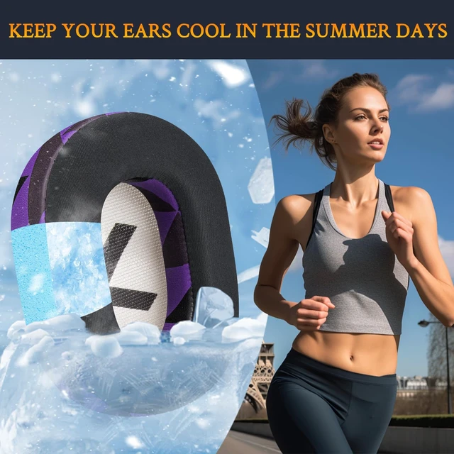 Alt view image 4 of 5 - Cooling-Gel Earpads Replacement for Plantronics BackBeat Pro 2, Voyager 8200 UC Headphones, Ear Pads Cushions with High-Density Noise Isolation Foam - Purple Black