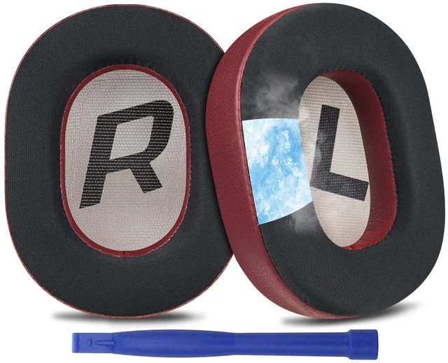 Main image of Cooling-Gel Earpads Replacement for Plantronics BackBeat Pro 2, Voyager 8200 UC Headphones, Ear Pads Cushions with High-Density Noise Isolation Foam - Burgundy