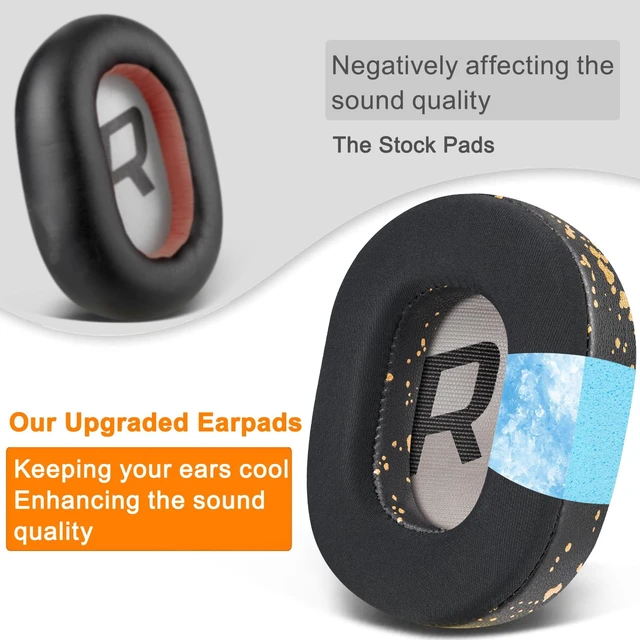 Alt view image 5 of 5 - Cooling-Gel Earpads Replacement for Plantronics BackBeat Pro 2, Voyager 8200 UC Headphones, Ear Pads Cushions with High-Density Noise Isolation Foam - Burgundy