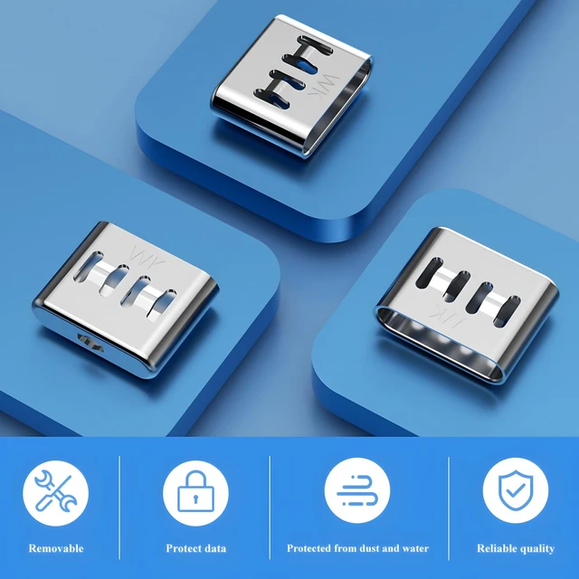 Alt view image 3 of 6 - 35 PCS USB Type C Anti-Theft Security Lock with 3 Anti-Break Metal Key Physical Containment,Universal Compatibility for All Type-C Devices, Enhanced Data Protection