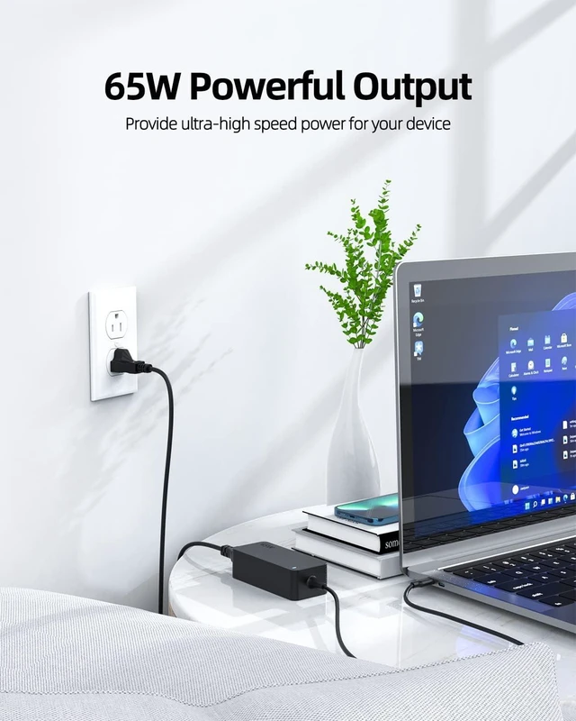 Alt view image 7 of 7 - 65W USB C Charger Fit for Lenovo Thinkbook 14 14s 16 15 13x 13s Plus G1 G2 G3 G4 G4+ G6 G7 G8 Laptop Power Supply Adapter