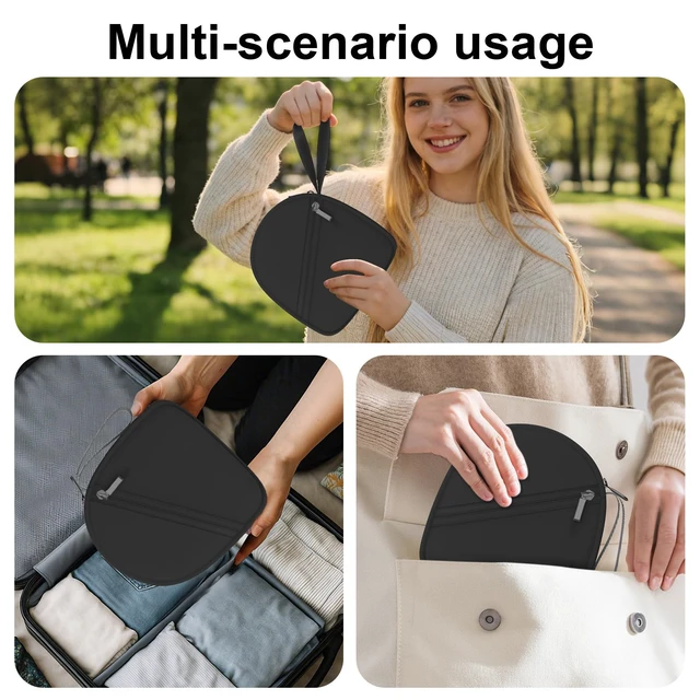 Alt view image 6 of 7 - Headphone Headset Case Bag Compatible with JBL & Soundcore Over-Ear - Black Hard Shell Travel Bag Compatible with JBL 720BT/510BT/500BT, Soundcore Q20i/Q30/Q45, Sony, Bose, JLab, TOZO & More