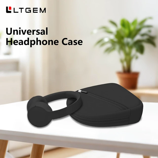 Alt view image 7 of 7 - Headphone Headset Case Bag Compatible with JBL & Soundcore Over-Ear - Black Hard Shell Travel Bag Compatible with JBL 720BT/510BT/500BT, Soundcore Q20i/Q30/Q45, Sony, Bose, JLab, TOZO & More