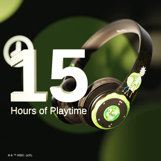 Alt view image 2 of 7 - Rick and Morty Portal Bluetooth Headphones with Built-in Mic Officially Licensed Wireless Over-Ear Headphones, Foldable Headset Rick and Morty Gifts for Men, Women, Teens & All Fans