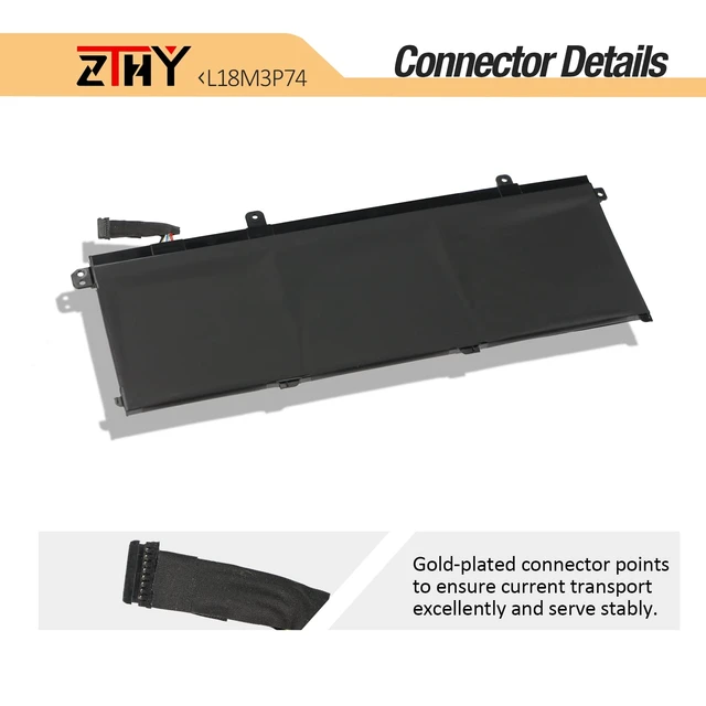 Alt view image 3 of 6 - L18M3P73 L18M3P74 Laptop Battery for Lenovo ThinkPad T490 T495 P43S Series ThinkPad P14s Gen 1 / T14 Gen 1/ ThinkPad P14s Gen 2 / T14 Gen 2 Series L18L3P73 L18C3P71 L18C3P72 02DL008 11.52V 51Wh