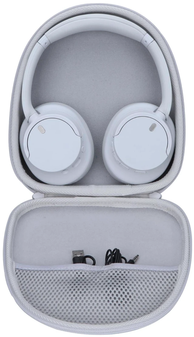 Main image of Hard Case Compatible with Sony WH-CH720N WH-CH520 WH-CH510 WH-CH710N XB900N XB700N WH-CH700N WH-910N Noise Canceling Headphones (Off White Case)