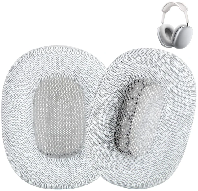 Main image of Replacement Ear Cushions for AirPods Max 1 Over-Ear Headphones, Protein Leather Covered Earpads with Memory Foam and Magnet (Silvery)