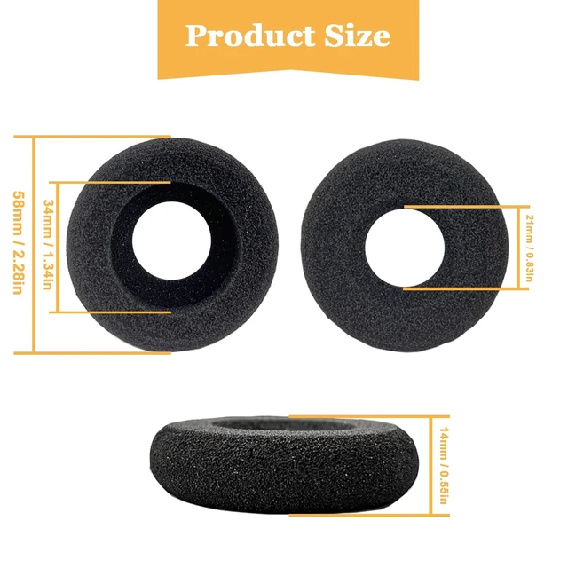 Alt view image 4 of 7 - Ear Cushions for Plantronics Headset Earpads Replacement Headphones Ear Pad Designed for Plantronics Blackwire C320 3210 3220 3320 HW251N HW261N HW510 Jabra Biz 1500 GN2000 PRO 920 930 9450 (10 Pack)