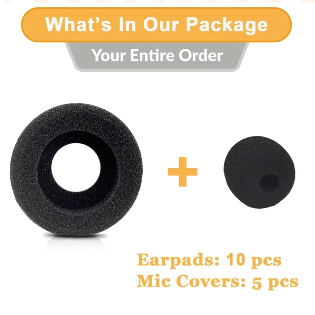 Alt view image 6 of 7 - Ear Cushions for Plantronics Headset Earpads Replacement Headphones Ear Pad Designed for Plantronics Blackwire C320 3210 3220 3320 HW251N HW261N HW510 Jabra Biz 1500 GN2000 PRO 920 930 9450 (10 Pack)